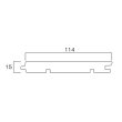 画像4: 100354-13-miz-2022【最終赤字在庫処分品・訳ありB品】大人気 国産赤松 レッドパインフローリングパールホワイトPW(1820×15×幅114mm 1束=8枚入=約半坪＝1.65ｍ2）〈Y〉 (4)