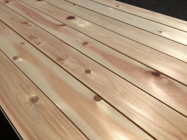 画像4: 200076【人気商品】国産無垢 桧ヒノキ 羽目板 無塗装 本実目透  超仕上済 壁材天井材 （長さ2m×厚み1.2cm×幅11.5cm 1束＝8枚入＝約半坪＝1.65m2) (4)