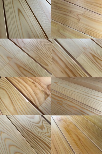 画像8: 2025-4-K20-114【訳ありAB品・大量激安42束梱包まとめ売り大処分】幅114 国産赤松 レッドパイン 無垢床材リボスオイルクリア塗装フローリング材 （長さ1.82m×厚み1.5cm×幅11.4cm 1束=8枚入=約半坪=1.65m2）・会 (8)