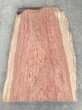 画像2: KB-5 ブビンガ 硬木 無垢一枚板 天板 テーブル 木工 工芸 看板 DIY（1240×末600・中630・元640×43mm） (2)