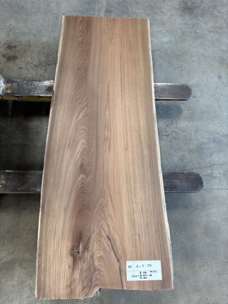 画像1: KB-54 チーク 無垢一枚板 天板 テーブル 木工 工芸 看板 DIY（1600×末590・中620・元640×66mm） (1)