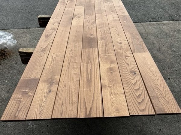 画像7: K2025-100989 【数量限定・スポット激安大処分・幅広120】 栗クリチェスナット プレミアムアンティークチョコレート 春風オイル塗装  無垢フローリング　床材（長さ1.82m×厚み1.5cm×幅12cm 1束＝7枚入＝1.529ｍ2＝半坪弱） (7)