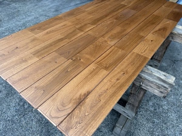 画像4: K2025-100989 【数量限定・スポット激安大処分・幅広120】 栗クリチェスナット プレミアムアンティークチョコレート 春風オイル塗装  無垢フローリング　床材（長さ1.82m×厚み1.5cm×幅12cm 1束＝7枚入＝1.529ｍ2＝半坪弱） (4)