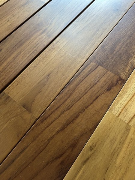 画像5: K2022-343-12【残りあと1束・厚み12mm・訳あり赤字在庫激安大処分】 TEAK チークフローリング  ウレタン塗装 フローリング材 床材（長さ1.82m×厚み1.2cm×幅9cm 1束=10枚入=1.638m2=約半坪） (5)