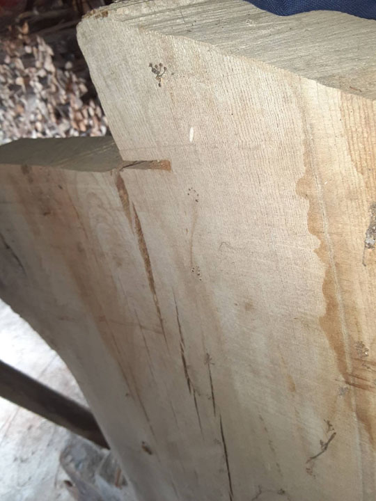K168 K169銘木 欅けやき 貴重 乾燥材 変木 無垢板 天板 テーブル 一枚板 木工 工芸 - 4
